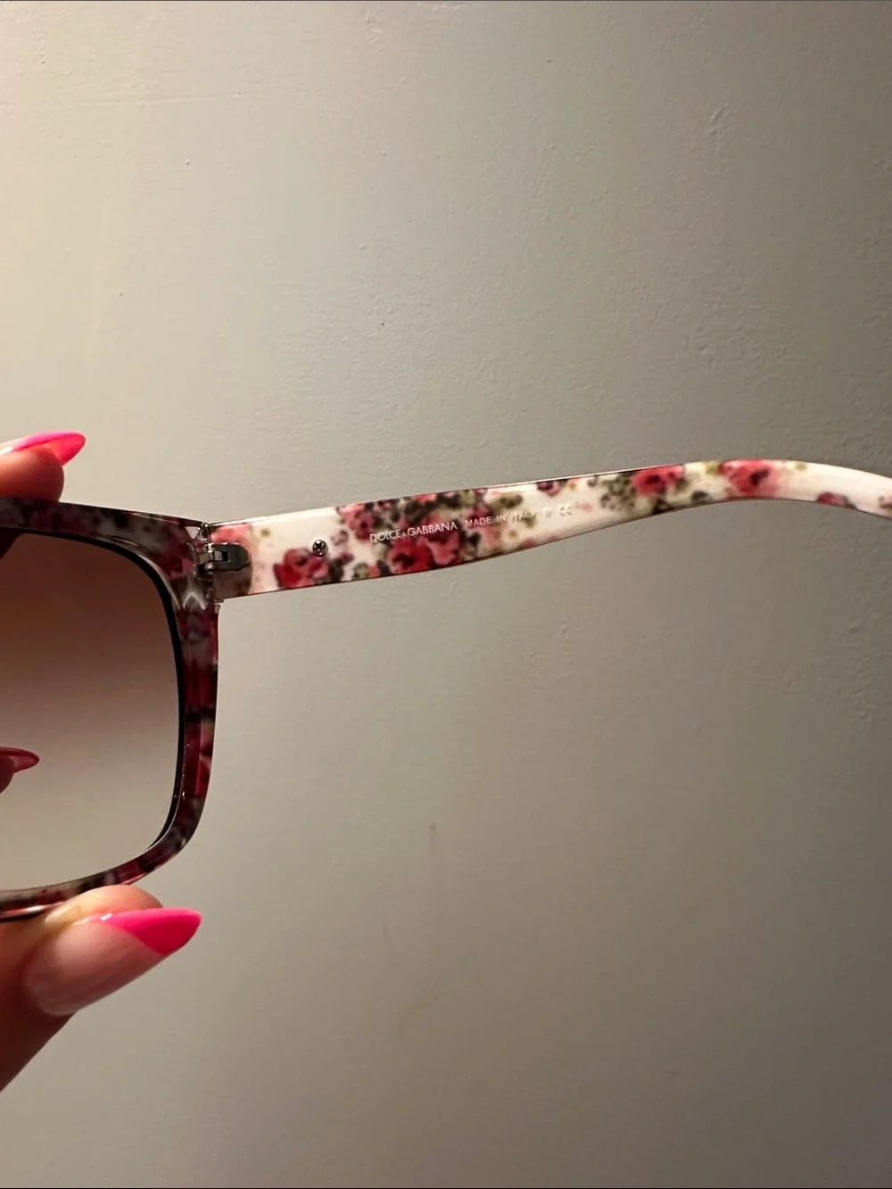 Dolce & Gabbana Black Frame Sunglasses with Brown Gradient Lenses